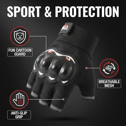 Motorcycle Gloves for Men Women, Breathable TPU Protection, for Motorcycle Cycling ATV Riding Tactical Training Fitness Workout Black(OSFA or L)