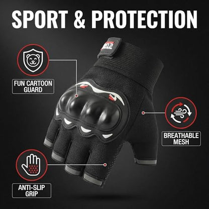 Motorcycle Gloves for Men Women, Breathable TPU Protection, for Motorcycle Cycling ATV Riding Tactical Training Fitness Workout Black(OSFA or L)
