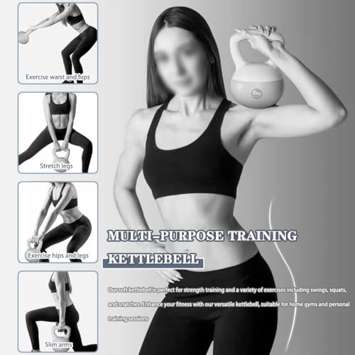 Kettle Bells Women Home Youth Sports Kettlebell, Beginner Fitness Squat Soft Kettle Ball, Gym Equipment, Strength Training Tools(Green-8kg) - color: Green-8kg