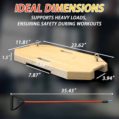 J Bryant Bamboo Resistance Band Workout Platform - Complete Set with Tube Bands, Handles, Bar & Loop Hooks for Full-Body Strength, Rehab, Mobility & Functional Training - style: Set A