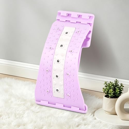 Back Arch Stretcher with Massage Points 4 Level Adjustable Curved Ergonomic - color: Purple