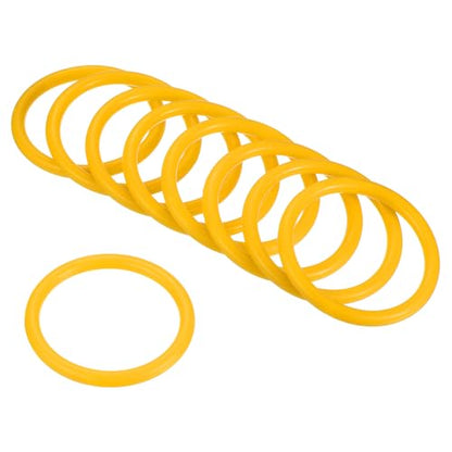 M METERXITY Carnival Toss Rings - Plastic Round Throw Hoops Apply to Parties/Interactive Games - color: Yellow, size: 2.36"