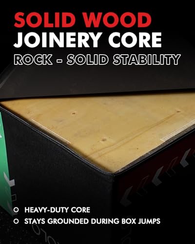 Mikolo 3-in-1 Foam Plyometric Box – Soft Jump Box with Solid Wood Core, High-Density Foam and Non-Slip Cover – No Assembly Required for Home Gym Workout - style: 24" x 20" x 16"