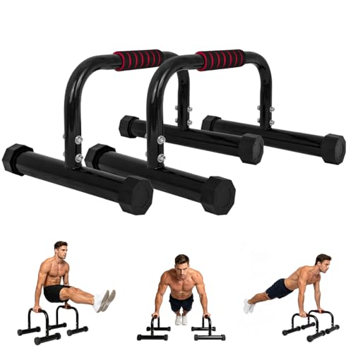 Dip Bars for Home 2 in 1 Strength Training Dip Station for Home Gym,9 Level Adjustable Calisthenics Bars,1200LBS Heavy Duty Dip Stand Ultra-Stable Settings & Non-Slip Feet Exercise-Equipment - size: Parallettes Bar