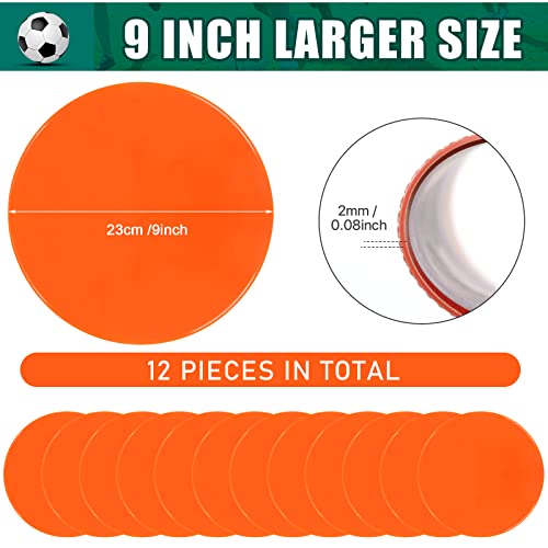 Spot Markers 4inch 9inch Rubber Agility Dots Flat Cones Non Slip Sports Dots Floor Spots Agility Markers for Kids Soccer Football Basketball Speed Agility Training