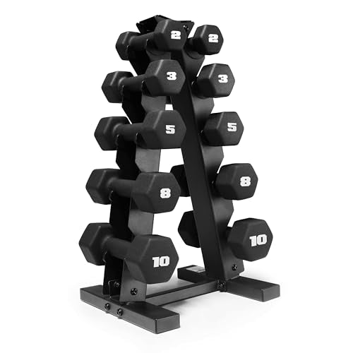 CAP Barbell Neoprene Dumbbell Weights Pairs & Sets | Black - style: 56 lb Set