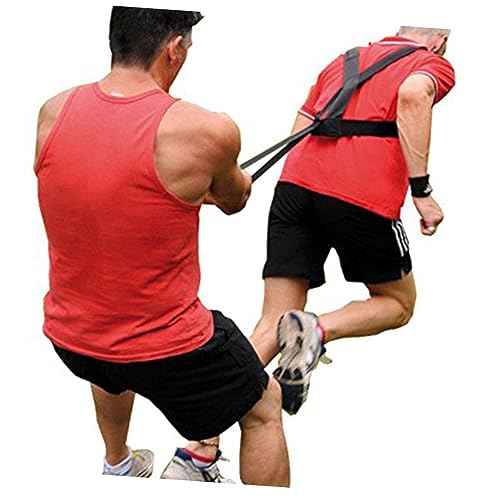 GALPADA Adjustable Sled Fitness Harness with Heavy Duty Hooks for Resistance Training Durable Exercise Shoulder Strap for Speed and Endurance Workouts Black