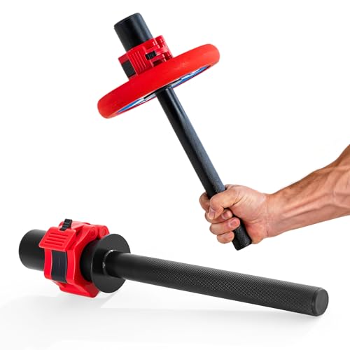 Wrist Strength Stick 1&2in Olympic Plate Forearm Strengthener, Wrist Strengthener with Upgraded Steel Tube and Long Comfortable Knurled Grip, Wrist Exerciser for Wrist Curls,Supination & Pronation - color: Black2in