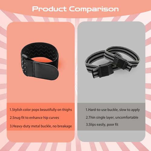 2 Pcs Occlusion Bands BFR Bundle for Women Adjustable Best Fabric Blood Flow Restriction Booty Bands for Glutes, Hip Building, Squat, Thigh & Legs