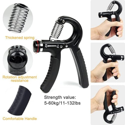 Adjustable Grip Trainer Set Hand Trainer Grip Ring Finger Trainer Combination Fitness Equipment