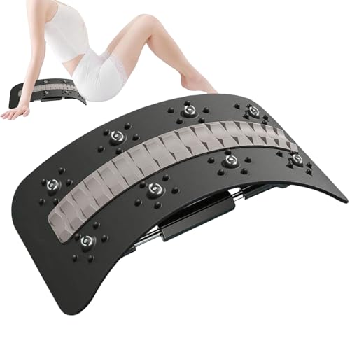 Back Stretcher, with AcupressurePoints, 38.5x21.5x6cm, Level Spinal Support Board, Spine Deck Massager Stretching Device, Versatile Back Support, for s Offices Home Gym Travel