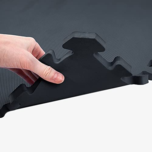 Flooring Inc's 5/8" Premium Soft Foam Gym Mat, High-Density Gym Flooring for Home Gym, Interlocking Foam Tiles for Home Gym, Playroom & More