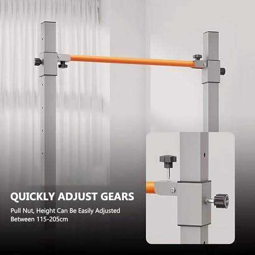 Power Tower, Multi-Function Pull Up Station Foldable Pull Up Bar Station Workout Equipment Height Adjustable for Home Gym Full Body Strength Training Max Load 1100lbs