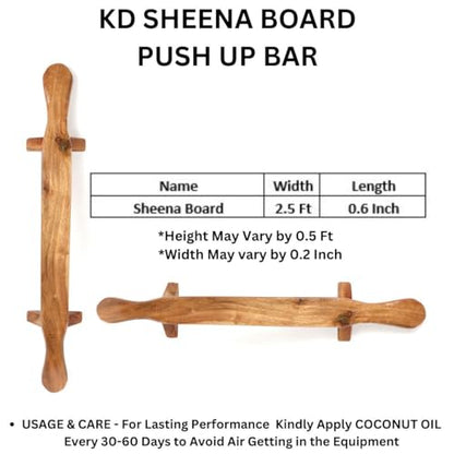 KNK SHENA PUSH UP BAR FITNESS INDIAN CLUB MEEL KARLA KATAI FITNESS DURABLE WOODEN EQUIPMENT - 2.5 Ft, Assorted