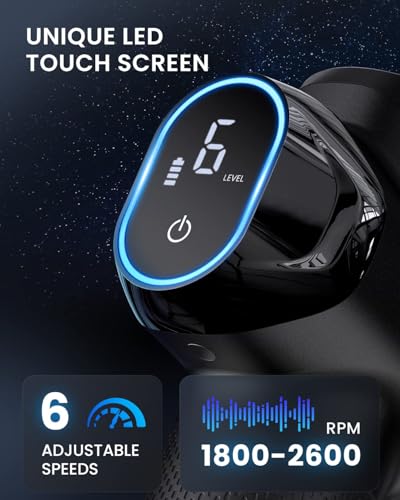 RENPHO Active Power Massage Gun Deep Tissue with 12mm Amplitude, Fathers Day Dad Gifts FSA Eligible Percussion Muscle Massager, Portable Electric Handheld Massage Gun with LED Touch Display HSA - color: Graphite Black