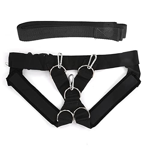 Weight Bearing Shoulder Strap Sled Harness Vest with Resistance Bands for Enhanced Training, & Blue - color: Black