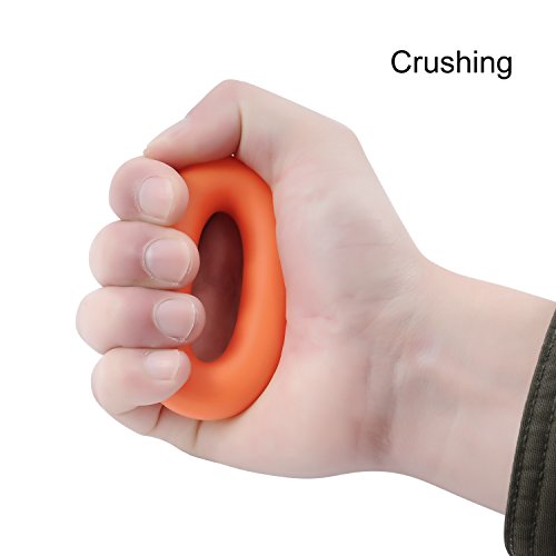 Wisdompro 3 Pack Hand Grip Strengthener Rings, Strength Trainer for Finger, Forearm Exercise, Rock Climbing Gripper Workout - 30, 40 and 50 Lbs
