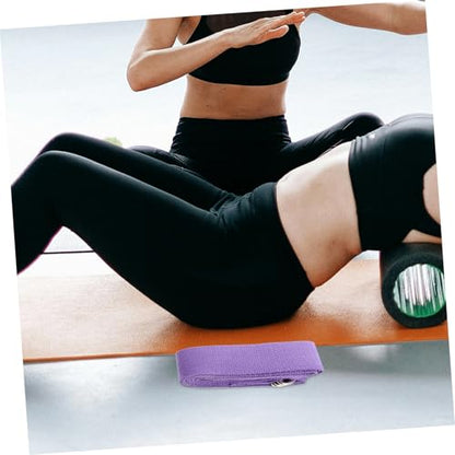 YARNOW Yoga Assisted Stretch Belt Fitness Resistance Belt Foot Stretching Band Comfortable Belt Yoga Support Belt Foot Muscle Relaxation Stretching Strap Lavender Polyester Cotton