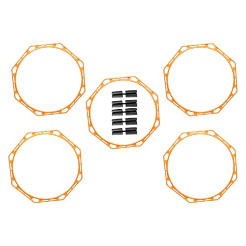 Set of 5 Agility Rings 19.69inch for Football Training and Outdoor Activities