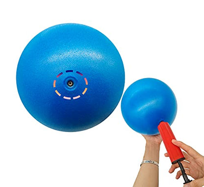 Mini Yoga Balls 6 Inch Exercise Pilates Therapy Balance Micropore Ball Barre Equipment for Home Stability Training Physical Core Training with Pump