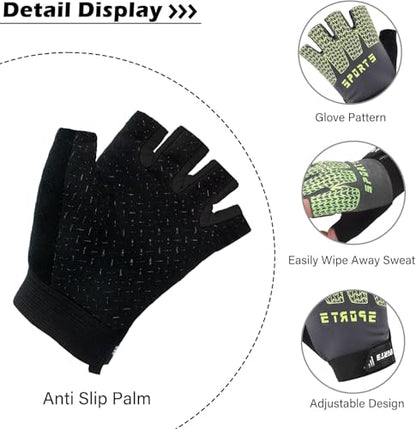 Kids Bike Gloves Cool Ice Silk Anti-Slip Sweat Towel Hook and Loop Closure Breathable Comfortable High Elasticity Perfect for Boys & Girls