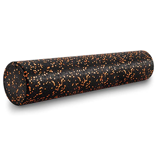 ProsourceFit High Density Foam Rollers 36 - inches long, Firm Full Body Athletic Massage Tool for Back Stretching, Yoga, Pilates, Post Workout Muscle Recuperation, Black/Orange - color: Black/Orange, size: 36"H x 6"D