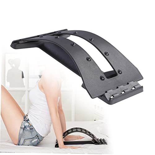 2Pcs Magnetic Back Stretching Device for Lumbar Relief Portable Spine Relaxation Mat Arch for Flexibility and Comfort Black