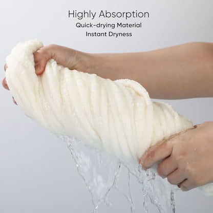 Luxury 4-Piece Quick-Dry Bath Towel Set 27.5X 55 Inches – Ultra Soft Microfiber for Bathroom, Bar, Pool, Gym & Travel – Elegant Twill Design - color: 4white