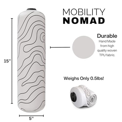 Inflatable Travel Foam Roller for Muscle Recovery and Mobility (Topo Gray, 15")
