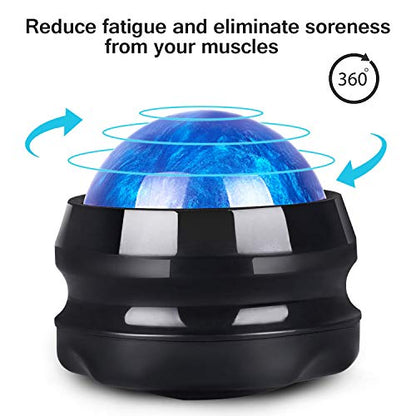 Solacium Manual Massage Roller Ball - Massager and Therapy Tool for Sore Muscles, Shoulders, Arms, Neck, Back, Feet, Body, Deep Tissue, Stiffness, Joint Pain, Stress Relief - color: Blue
