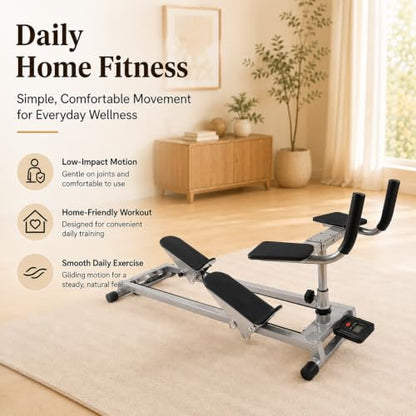 Happlee Crawling Machine for Adults Core Twist Trainer and Back Workouts with Counter 5 Height Settings 3 Angle Settings Home Gym Equipment