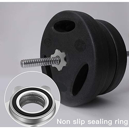 Lamoutor 2Pcs Anti-Slip Hex Nut Collar Screw for Barbell Dumbbell Weight Lifting - size: 25mm