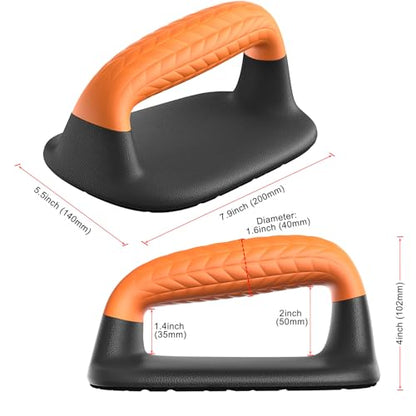 SELEWARE Push Up Bars Pushup Stands Push Up Handles w/Soft Rubber Handles - color: A: Black & Orange