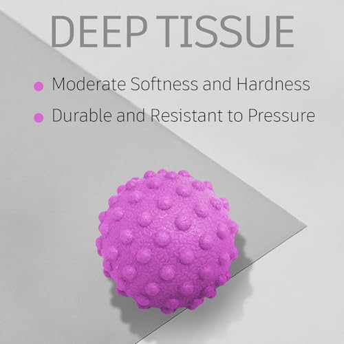 NGT new guide steps Fascia Ball, TPR Massage Ball Suitable for Relaxing Muscles, Restoring Fascia, and Improving Body Condition for All Parts of the Body. (Purple)