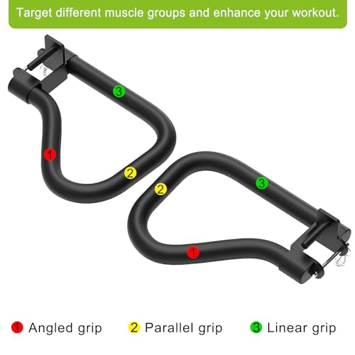 SELEWARE Power Cage Accessories, Dip Handles, Pull‑Up Stations, and Multi‑Grip Training Attachments - color: For 2" x 2" Rack with 1" or 1/2" Hole