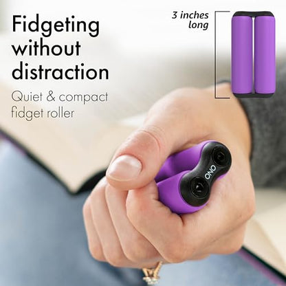 ONO Roller - Handheld Fidget Toy for Adults | Help Relieve Stress, Anxiety, Tension | Promotes Focus, Clarity | Compact, Portable Design (Purple, Junior Size - ABS Plastic) - size: Junior Size, style: ABS Plastic - Purple