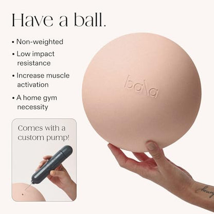 Bala Bangles Workout 2 Piece Set - 2lb Bangles Wrist & Ankle Weights & Pilates Exercise Ball