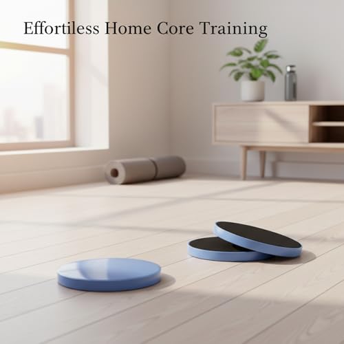 Core Sliders for Home Workouts, PP Plastic Gliding Discs for Pilates and Low-Impact Core Training (1 Pair)