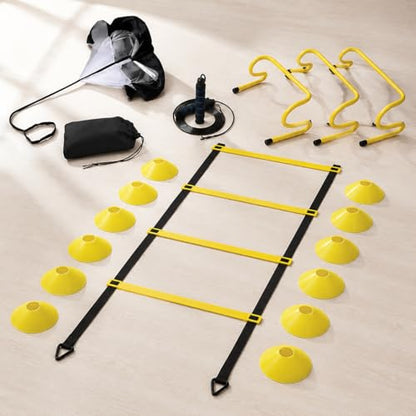Agility Ladder Training Kit, Speed Ladder & Soccer Cones, for Basketball Training - style: Speed Agility Training Set VI