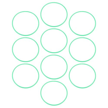 Brrnoo Agility Training Equipment, Gymnastics Rings with Green 13.78in Agility Speed Rings Balance Coordination Sensory Training Jumping Hollow Football Equipment for - size: 0.7in Width