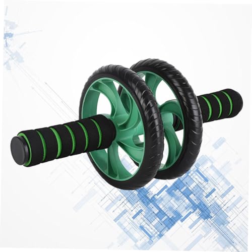 Dual-wheel Ab Roller for Core Strength with Non-slip Handles Stable Abdominal Exercise Device for Weight Loss and Fitness Training Lightweight Home Gym Equipment in Green
