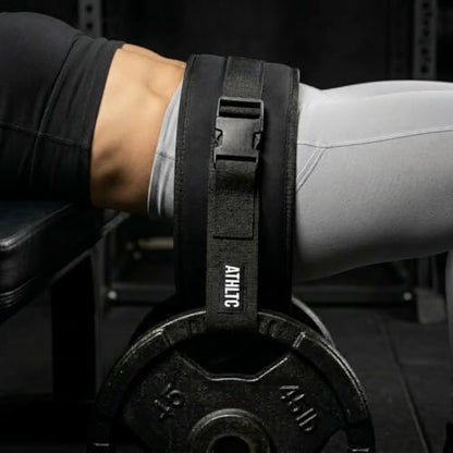Hip Thrust Belt for Dumbbells - Adjustable Slip-Resistant Neoprene Booty Belt - Glute Belt for Hip Thrusts and Glute Bridges - Supports Kettlebells and Plates