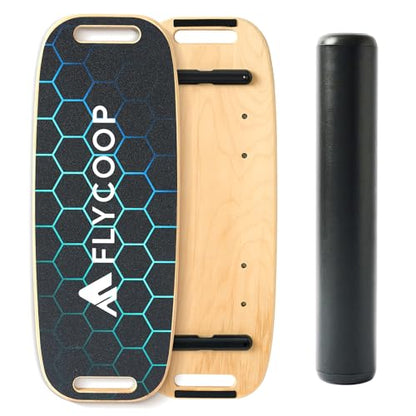 Balance Board for Adult with Adjustable Stoppers: 3 Modes Wobble Board with Roller Exercise Balancing Stability Trainer for Improve Balance Non Slip Surface - size: M, No Stand