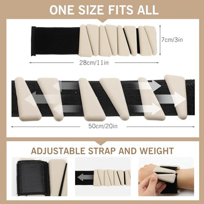 Wrist and Ankle Weights, Set of 2 (1lb Each) Adjustable Wrist and Pilates Weights Set for Women and Men, for Runs, Jogs, Walks, Yoga, Dance, Pilates, Cardio, Aerobics, Strength