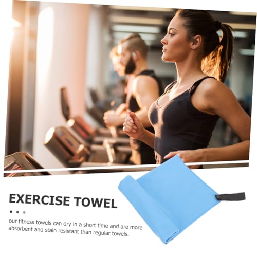 Healifty Quick-Drying Sports Towel Superfine Fiber 40x80cm Sweat Absorbent Travel Gym Towel with Breathable Mesh Bag for Camping Yoga Outdoor Activities
