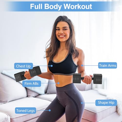 Hezeyferg 18LBS 22LBS Adjustable Dumbbells Set, Hand Weights Sets with Mutilple Levels, Adjustable Weight Dumbbells for Women/Men Home Gym Full Body Workout - color: Ink 9LB Each ( 18LB Pair )