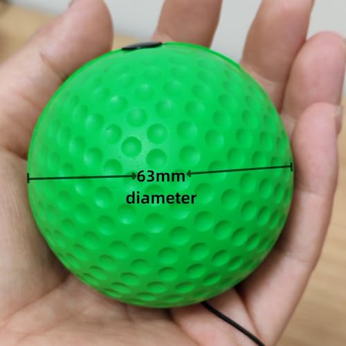 Sports Reaction Ball Boxing Reaction Training Ball, PU Reflex Ball Head-Mounted Love Adjustable Elastic Band, Perfect for Fighting Skills, Reaction Speed, Hand-Eye Coordination Training