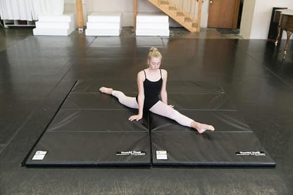 Tumbl Trak Gymnastics Folding Tumbling Panel Mat - color: Blueberry, size: 4'x6'x1.38"