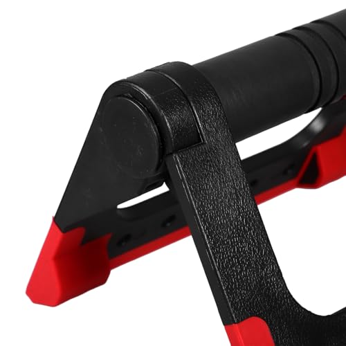 Uonlytech Push-up Bars Foldable Push-up Stands for Home Fitness Equipment, Rotating Push-up Rack Pair in Red, Strength Training Handles for Men and Women, Floor Workout Calisthenics Support