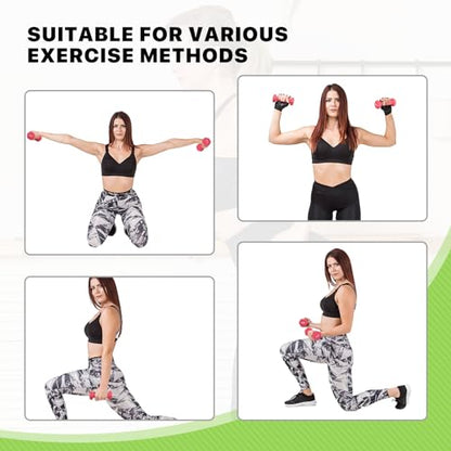 Neoprene Coated Dumbbell Hand Weights Set – 1LB, 2LB, 3LB, 5LB Pairs for Strength Training and Home Workouts, Hex Shape for Stability and Non-Slip Grip